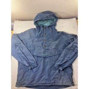 Columbia‎ Sportswear Company Anorak Jacket Hooded Blue Mens LL Light Pullover